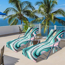 Sdfsa - Coprisedia da spiaggia per chaise longue con tasche laterali per piscina, sdraio, prendisole, vacanza