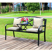 Panchine Da Balcone All'aperto, Panchine Da Terrazza Con Tavolini Regolabili, Panchine In Metallo Pressofuso Per Il Tempo Libero, Adatte Per Balcone / Veranda / Ponte (con Cuscini E Cuscini)