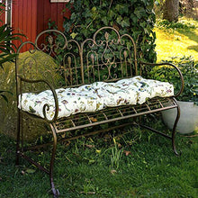 household products Panca Doppia per Esterni in ghisa, Poltrona da Giardino retrò intagliata Marrone Scuro, Panca in Ferro Sbiadito con Schienale e braccioli