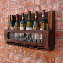 LHQ-HQ Montaggio a Parete American Style Wine Rack Rack Solid Wine Rack Legno, Vetro Wine Rack Hanging e Supporto della cremagliera for la Cucina/Bar