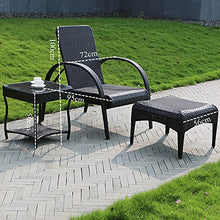 AAGYJ Set di sedie da Giardino in Rattan 5 Pezzi Sedia da Giardino per Esterni Sedia Prendisole con Pedale e tavolino da caffè per Tutte Le Stagioni, Sdraio e sedie da Giardino Reclinabili
