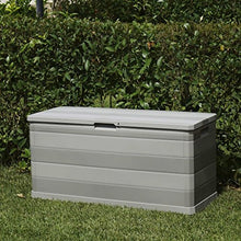 Tidyard Cassapanca da Esterno, Cassapanca Contenitore, Cassetta Multiuso Impermeabile, Bauli e Contenitori da Giardino 280 L Grigio Chiaro