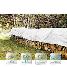 GJSN Telo Multiuso ， Telo da Esterno, Telo da Esterno Resistente 180G / M² Impermeabile Telo da Terra Di Spessore 0,32 - Telo da Giardino, Bianco,Bianca,5X4M