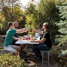Relaxdays Panchina Pieghevole, Set da 2 Panche da Birreria, Terrazza & Giardino, Plastica, HxLxP: 42 x 100 x 25 cm, Nero