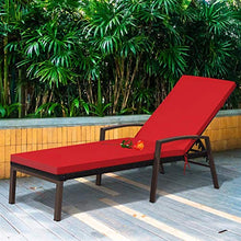 KJGHJ Sedia da salotto in rattan con schienale reclinabile regolabile e cuscino da giardino (colore: OP70261)