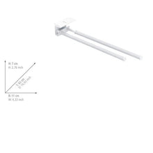 WENKO Portasalviette telescopico Duo Basic - allungabile, Metallo, 11 x 7 x 43 cm, Bianco
