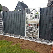 Froadp 10 Pezzi Schermi Divisori e Protettivi Rigidi in PVC 250x19cm Antivento Paravista Strisce Rotolo Doppia Recinzione Impermeabile Schermo per Giardino Balcone Antracite