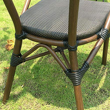 Set di Mobili da Giardino per Esterni, Set di Combinazioni di Sedie in Rattan in Mesh Textilene 5 Pezzi con Tavolino in Vetro Mobili da Conversazione in Vimini da Giardino per Tutte Le Stagioni