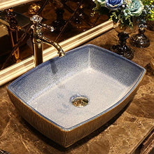 Lavabo Rettangolare da Bagno Retro Creative Jingdezhen Ceramic Hotel Lavabo Antiscivolo Lavandini Bagno