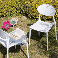 Sedia da Pranzo o Ufficio Impilabile in PVC, Sedia da Interno ed Esterno Bianca 6 pezzi 50X46X82cm