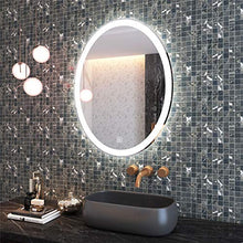 HL illuminato specchio da bagno smart LED touch interruttore anti-appannamento 600 * 800 mm, adatto per bagno toelettatura trucco-WhiteA-500 * 700 mm
