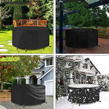 litulituhallo - Copertura rotonda per tavolo da giardino, 128 x 71 cm, impermeabile, tessuto antivento