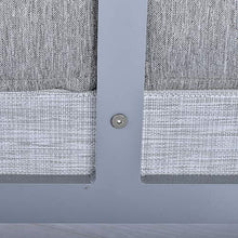Outsunny Salotto da Giardino Set 4 Pezzi Mobile da Giardino con Tavolino, Divano 3 Posti, 2 Poltrone e Cuscini, Alluminio e Vetro Grigio