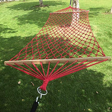 GUOXIANG Amaca da campeggio e hanging hammck 200 x 80 cm in nylon rete rete rete rete con bastoni, amaca da giardino, per sport all'aria aperta, escursioni, giardino