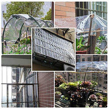 Teloni Impermeabile Trasparente, Antipioggia per Finestre da Balcone All'aperto E Piante da Giardino con Occhielli in Metallo 450 G/M²(Size:1×2M)