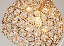 TRADE® Luce pendente D'oro Globo Lampadario con K9 Crystal Regolabile Cordone Sala da Pranzo Illuminazione