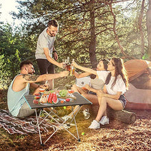 TENGTUD Tavolo Pieghevole da Esterno, Tavolo Pieghevole Portatile in Lega di Alluminio per Picnic, Barbecue, Pesca