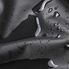 litulituhallo - Copritavolo rotondo da giardino per patio e sedie, in tessuto impermeabile, 230 x 110 cm, colore: Nero