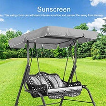 Sevenyou 【𝐏𝐚𝐬𝐪𝐮𝐚】 Copertura Superiore del Sedile dell'altalena Impermeabile Protezione Antipolvere Resistente alla Pioggia Esterna Resistente Solo Include Solos Il Coperchio(Grigio)