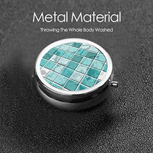Scatola rotonda per medicina portatile, mini pillole in metallo, dispenser per pillole, borsa da tasca, regalo da viaggio, nerves of Teal