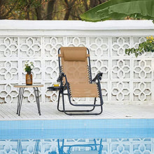 YQZ Sedia da Esterno Regolabile a gravità Zero con portabicchieri, Sedia reclinabile Pieghevole con Cuscino per Il Collo, per Patio, Piscina, Campeggio e Sedia da Spiaggia