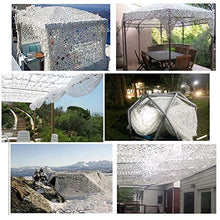 AWCPP Camo Netting Shading Net Bianco Ombreiatura Net | Camouflage Netfence Nascondi Great Shade Tent Camping Caccia Decorazione,Bianca,5 * 5M.