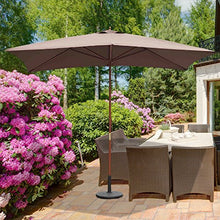 Outsunny - Ombrellone in Legno Ombrello Parasole da Esterno da Giardino 2x3m Marrone