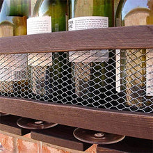 LHQ-HQ Montaggio a Parete American Style Wine Rack Rack Solid Wine Rack Legno, Vetro Wine Rack Hanging e Supporto della cremagliera for la Cucina/Bar