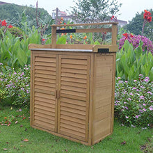 QILIN Armadietto Esterno, Scatola di Immagazzinaggio di Legno Dell'otturatore, Armadio Adatto per Attrezzi da Giardinaggio, Accessori per Piscina E Accessori da Giardino