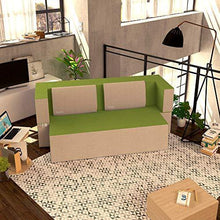 Baldiflex Divano Letto 2 Posti Modello Praticho in Poliuretano e Memory Foam, Rivestimento Sfoderabile e Lavabile, Colore Verde Oliva - Arredi Casa