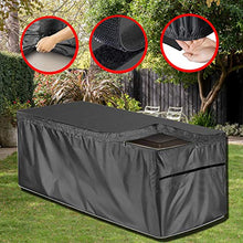 Cicony Patio Deck Box Copri Box Esterno Impermeabile per Giardino Per Tutti i Tipi di Box, Nero , S
