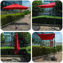 YYBD Ombrello da Esterno semicircolare per Patio da Mercato per Porta e Finestra Ombrellone a Parete con 5 Stecche e Base robuste