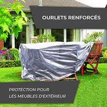 Rainexo Telo Protettivo antistrappo Altamente Resistente per Tavolo Ovale, 2,40 x 1,80 x 0,90 m, Argento/Grigio