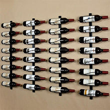 Supporto da parete in metallo portavino portabottiglie, positive 6 bottles of 20 * 9 * 75 red copper