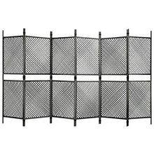 FAMIROSA Paravento a 6 Pannelli in Polyrattan Antracite 360x200 cm