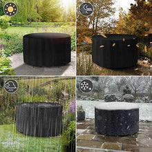 N / A Copre mobili da Giardino, Tavolo da Giardino, coperture Impermeabili, Robusto 420D Oxford Coperto Set Tabella di Patio di mobili da Giardino Rotondo, Diverse Misure,140x80.