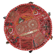 Rajasthali Indiana Traditional Home decorativo ottomano a mano e Patchwork piede sgabello Piano Cuscino, 46 x 33 cm