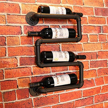 LHQ-HQ Water Pipe Wine Rack Wall Hanging Display Stand Bar Rack