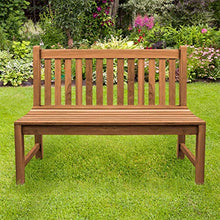 Panca da giardino Ascoli in legno massiccio di teak, senza braccioli