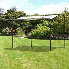 miozzi Pergola da Giardino 3x2.5m in Acciaio con Copertura in Tessuto Beige