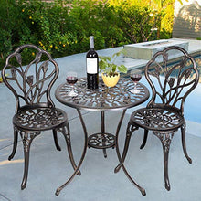 COSTWAY 3 Pezzi Set Mobili da Giardino Set da Tavolo per Balcone Tavolino e 2 Sedie per Balcone