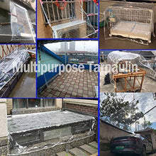 Telo MYAN Impermeabile, Telone Protezione per Esterno PVC Vinile Leggero Resistente alle Intemperie Copertina per Gazebo Pergola Balcone Pianta (Color : Clear, Size : 1.6x3m/5.2x9.8ft)