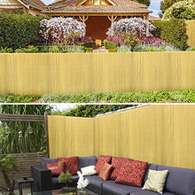 Aufun Recinzione in PVC per giardino, balcone, terrazza, esterni, piscina, 90 x 500 cm, bambù