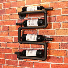 LHQ-HQ Water Pipe Wine Rack Wall Hanging Display Stand Bar Rack