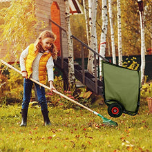 Relaxdays Carrello da Giardino, Maxi Trolley con Sacco, 2 Ruote ad Aria, Pieghevole, 160 l, Verde