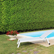 Lettino Formentera impilabile bianco in alluminio e textilene Bianco