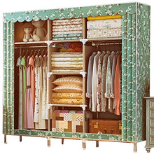 JFFFFWI Armadio Guardaroba Semplice 46 * 168 * 165cm Semplice Armadio Steel Frame Frame Wardrobe (Colore: C)