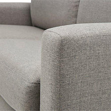 Marchio Amazon - Rivet, divano con base esposta in legno, modello North End, larghezza 198 cm, tessuto grigio - Arredi Casa