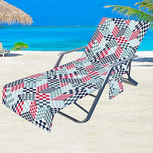sdfsa - Telo coprisedia da spiaggia con tasche laterali in spugna, per piscina, chaise longue e chaise