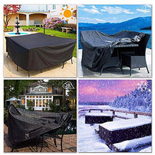 ZYLBL - Copertura per mobili da giardino, 420D, resistente, rettangolare, impermeabile, anti-UV, con presa d'aria